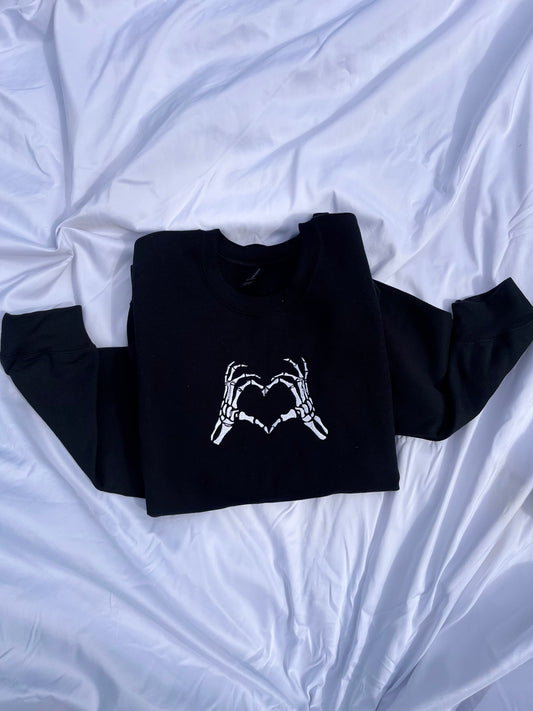 Skeleton Heart Crewneck